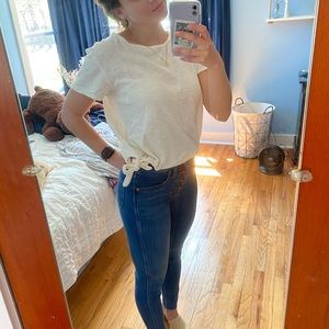 Madewell tie short sleeve top